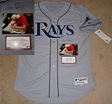 Evan Longoria Autographed/Hand Signed Tampa Bay Rays Authentic Jersey