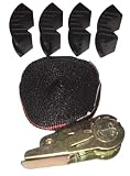 Eigenschaften AGT  / Schnell-Spanngurt mit Metall-Spannratsche und 4 Schutzbacken - 5 m x 25 mm, TÜV-geprüft, entspricht der DIN EN 12195-2
