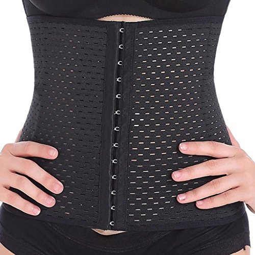 Everbellus Breathable Latex Corset Training Waist Cincher for Women