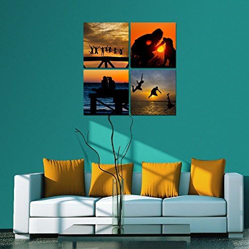 Gardenia - Cteative Backlight Photography Canvas Wall Art Prints 12 x 12 Inch Stretched and Framed Modern Decor Paintings Giclee Artwork for Living Room Bedroom and Office Decorations Artistic Shadow