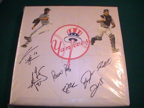 2010 NEW YORK YANKEES TEAM SIGNED AUTOGRAPHED BASEBALL BASE CURTIS GRANDERSON, NICK SWISHER, JOE GIRARDI COA + PROOF PHOTO