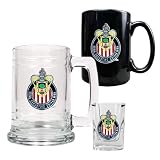 Chivas USA MLS 15oz Tankard, 15oz Ceramic Mug & 2oz Shot Glass Set - Primary Team Logo
