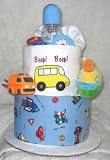 2 Tier Beep Beep Baby Diaper Cake