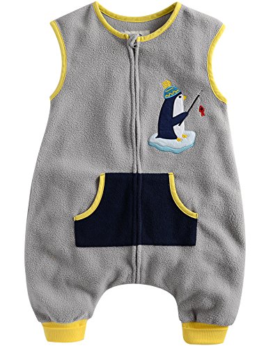 Vaenait Baby 1-7Y Kids Boys Micro Fleece Wearable Blanket Sleepsack Penguin