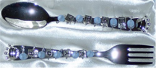 Mud Pie Baby Prince Baby Boy Spoon and Fork