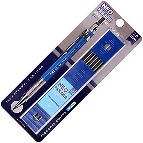 Neo 2.0mm Lead Holder Pen Mechanical Pencil for Draft Drawing, Art Sketching +(Lead 1 Pack)