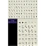 Large Print English Keyboard Stickers Labels Overlays for the Visually Impaired (Non Transparent -Off-White Background with Black Letters)