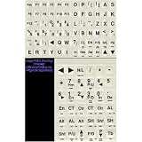Large Print English Keyboard Stickers Labels Overlays for the Visually Impaired (Non Transparent -Off-White Background with Black Letters)