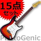 エレキギター 初心者 入門 15点セット ストラトタイプ Photogenic フォトジェニック ST-180 SB サンバースト