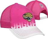 Jacksonville Jaguars Women's Pink Breast Cancer Awareness Structured Adjustable Snapback Mesh Back Hat