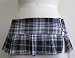 Living Dead Souls Womens TARTAN PLAID MINI SKIRT WITH FLOCKING- Black/White