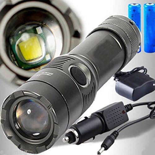 3500LM CREE XM-L T6 LED Rechargeable Flashlight Torch w/18650 2xBattery+2Charger