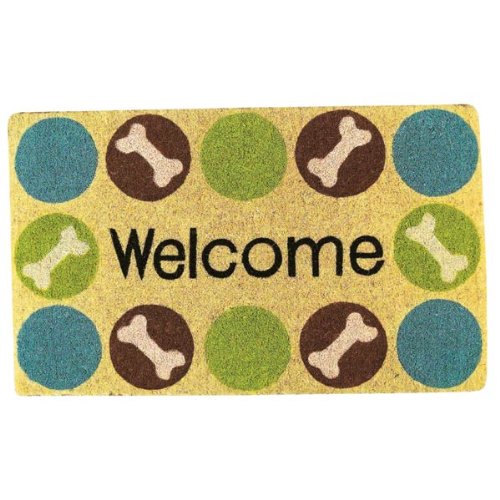 Pet Studio Coir Fiber Door Mat Welcome Dog