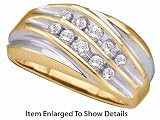 Stunning Men's Large 1/2 ct. Diamond 2 Tone Ring / Band ** SPECIAL SALE **