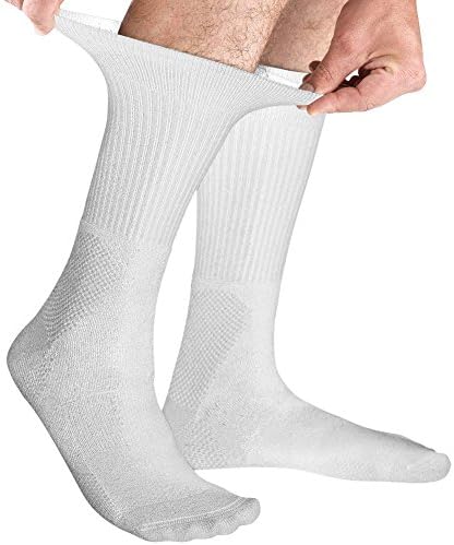 White Comfort Diabetic Sock- Fits W 7-10 and M 6-8