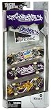 Finesse: Tech Deck 3-Finger Skateboard + Sticker Pack