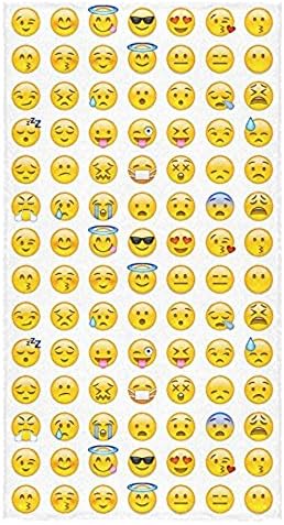 Custom Emoji Bath Towel Beach Bathroom Body Shower Towel (One side) 30 x56 Inches
