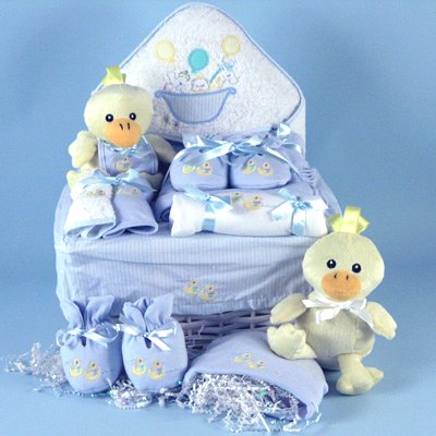 Noah's Ark Gift Basket for Baby (Blue Baby Boy)