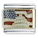 Usa Capitol On Flag Italian Charm Bracelet Link