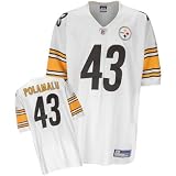 Reebok Pittsburgh Steelers Troy Polamalu Authentic White Jersey Size 50
