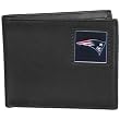 New England Patriots Executive Leather Bifold Wallet in a Tin - NFL Football Fan Shop Sports Team Merchandise