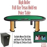 Trademark Poker High Roller Full-Size Texas Hold'em Table