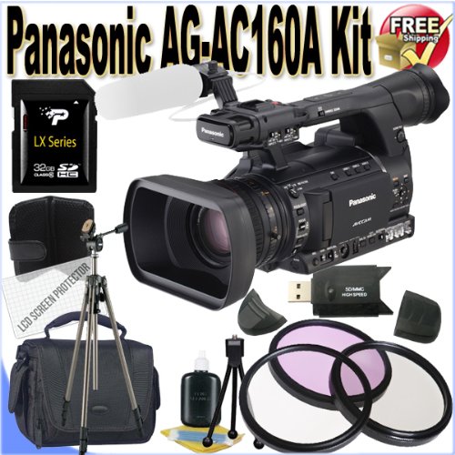 Panasonic AG-AC160A AVCCAM HD Handheld Camcorder 32GB Package Panasonic AG-AC160A AVCCAM HD Handheld Camcorder 32GB Package
