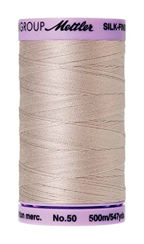 Mettler Silk-Finish Solid Cotton Thread, 547 yd/500m, Cloud Gray