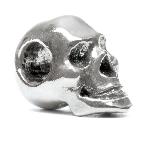 Authentic Novobeads Sterling Silver 1519 Skull, Silver