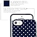 iPhone 5S Case polka dots, Akna Glamour Series [Flexible TPU][High Impact] Back Case for iPhone 5 5S [Dark Blue Polka Dots](U.S)