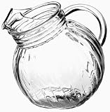 2 X Glass Melon Pitcher Beer Cocktail Jug 19 Litre Height 215mm