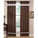 Spa Collection Curtains Chocolate and White Stripe Set of 2 Window Panels Coverings Treatments