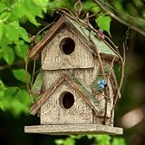 Twig Motif Wooden Birdhouse