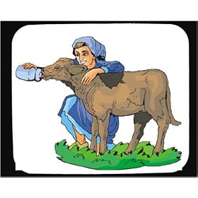 Mouse Pad with individuals, humans, baby, woman, calf, human, persons, body, feeding, individual, person, bottle, people