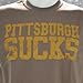Pittsburgh Sucks on a Brown Short Sleeve T Shirt