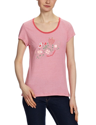 Adelheid Damen T-Shirt 11121511698 / Gl&uuml;cksgef&uuml;hle Leibchen kurzer Arm, Gr. 36 (S), Rot (6 Preisvergleich