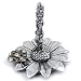 Pewter Flower Ring Holder with Austrian Crystal Bee Accent Pewter Flower Ring Holder with Austrian Crystal Bee Accent