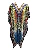 Women's Kaftan Dress Multicolor Printed Long Caftan