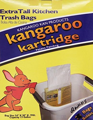 Kangaroo Kartridges High Stress &amp; Strength Standard Trash Bag, Works Perfect with the Kangaroo Kaddy, 13 gallon