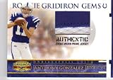 2007 Donruss Gridiron Gear Rookie Jerseys Prime 208 Anthony Gonzalez - Indianapolis Colts (Piece of Authentic Jersey - Serial #'d to 50 - Football Cards)
