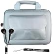 Apple Ipad Tablet ( 3G , wifi , WiFi + 3G ) Hard Nylon Cube with Pocket Carrying Case for ipad ( iPad Accessories Only ) + Includes a 4-inch eBigValue (TM) Determination Hand Strap + Fashion Earbud Headset Headphones 3.5mm In-Ear Stereo ( Black )