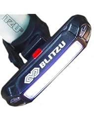 Sports: New Generation Blitzu 120H USB Rechargeable Bike Headlight - Bicycle Helmet Light - 120 Lumens Super Bright LED Front Light - Waterproof, Easy Tool-Less Installation. - Blitzu