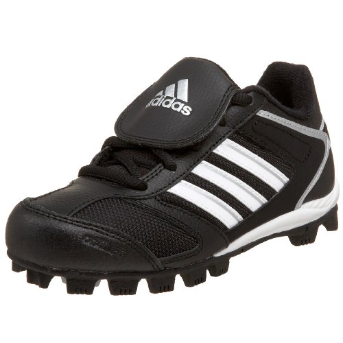 adidas Little Kid/Big Kid Triple Star 7 Cleat,Black/White/Silver,4.5 M US Big Kid