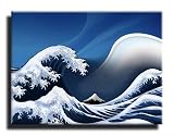 Produkt-Bild: Surreale Eiswellen, auf Leinwand, fertig gerahmt mit Keilrahmen, Kunstdruck, 100 x 70cm