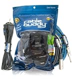 Cable Buddy® 50-pack, Black - Cable Organizer Ties with Color ID Labels