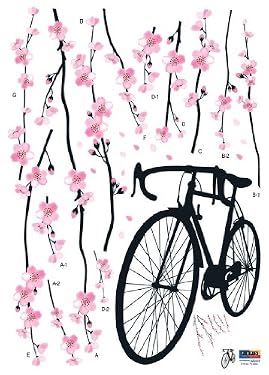 Easy Instant Decoration Wall Sticker Decal - Perfect Sakura Blossoms