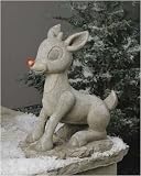 18 Solar-Powered Rudolph the Red Nosed Reindeer Statue with Light-Up Nose