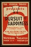 GIANT WPA Wall Sticker of: The Federal Theatre Div. of presents 'The pursuit of happiness' by Armina Marshall Langer & Lawrence Langer