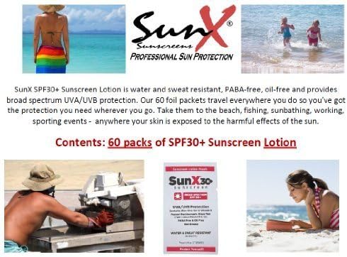 Sunx30+ Sunscreen Lotion Packets - 60 by Coretex