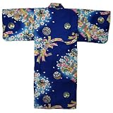 Kimono robe - Flower stream petite - Blue, child's XXL